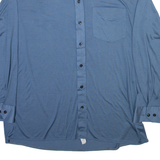 Mens Plain Shirt Blue Long Sleeve L