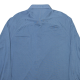 Mens Plain Shirt Blue Long Sleeve L