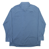Mens Plain Shirt Blue Long Sleeve L