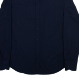 REPLAY Slim Fit Mens Plain Shirt Blue Long Sleeve M