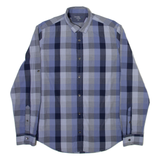 CALVIN KLEIN JEANS Mens Shirt Blue Check Long Sleeve M