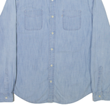 LEVI'S Mens Plain Shirt Blue Long Sleeve M