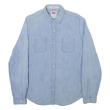LEVI'S Mens Plain Shirt Blue Long Sleeve M
