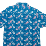 REBEL Mens Shirt Blue Crazy Pattern M