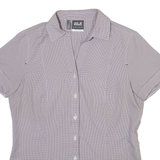 JACK WOLFSKIN Womens Shirt Grey Check M