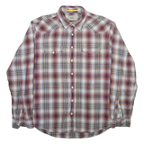 CAMEL ACTIVE Mens Shirt Grey Check Long Sleeve L