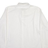 Mens Plain Shirt White Long Sleeve M
