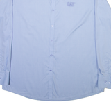 RUSSELL COLLECTION Cat Mens Plain Shirt Blue Long Sleeve M