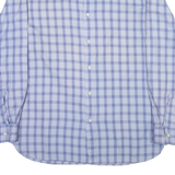 GAP Fitted Mens Shirt Blue Check Long Sleeve M