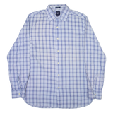 GAP Fitted Mens Shirt Blue Check Long Sleeve M