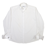 PIERRE MARTIN Mens Plain Shirt White Long Sleeve XL