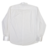 PIERRE MARTIN Mens Plain Shirt White Long Sleeve XL