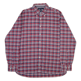 TOMMY HILFIGER Custom Fit Mens Shirt Red Check Long Sleeve L