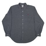 REPLAY Mens Shirt Grey Check Long Sleeve L