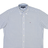 TOMMY HILFIGER Mens Shirt White Check S