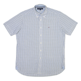 TOMMY HILFIGER Mens Shirt White Check S