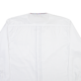 MALKI Mens Plain Shirt White Long Sleeve M