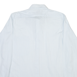 CREATION MANOR Mens Shirt Blue Striped Long Sleeve M