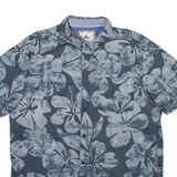 OCEAN INSPIRED Mens Hawaiian Shirt Grey Floral XL
