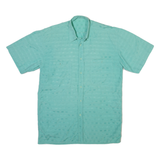 Mens Shirt Green Geometric M