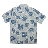 ROYAL CREATIONS Mens Hawaiian Shirt Grey Floral S