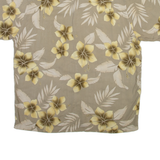 PERRY ELLIS Mens Shirt Brown Floral L