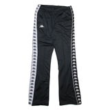 KAPPA Womens Track Pants Black Wide-Leg XS W26 L31