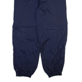 CHAMPION Mens Track Pants Blue Nylon Tapered XL W30 L32