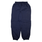 CHAMPION Mens Track Pants Blue Nylon Tapered XL W30 L32