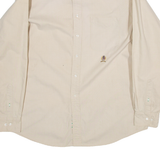 TOMMY HILFIGER Mens Plain Shirt Beige Long Sleeve XL