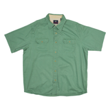 WRANGLER Mens Plain Shirt Green L