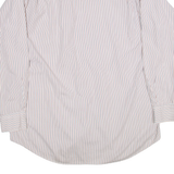 CHAPS Mens Shirt White Striped Long Sleeve XL