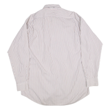 CHAPS Mens Shirt White Striped Long Sleeve XL