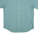 RALPH LAUREN Blake Mens Shirt Green Check L