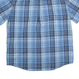 CHAPS Easy Care Mens Shirt Blue Check L