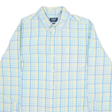 CHAPS Easy Care Mens Shirt Blue Check Long Sleeve M