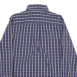 CHAPS Stretch Mens Shirt Blue Check Long Sleeve M