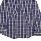 CHAPS Stretch Mens Shirt Blue Check Long Sleeve M