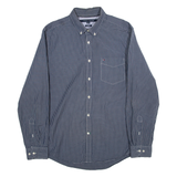 TOMMY HILFIGER Mens Shirt Blue Check Long Sleeve L