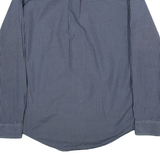 TOMMY HILFIGER Mens Shirt Blue Check Long Sleeve L