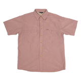 K-TECH Mesh Lined Mens Shirt Pink Striped S