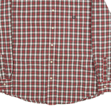 CHAPS Mens Shirt Red Check Long Sleeve L
