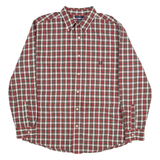 CHAPS Mens Shirt Red Check Long Sleeve L