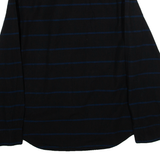 GUESS Slim Fit Mens Shirt Black Striped Long Sleeve L