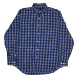 NAUTICA Mens Shirt Blue Check Long Sleeve L