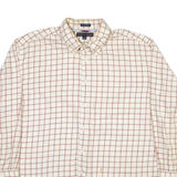 TOMMY HILFIGER Mens Shirt White Check Long Sleeve XL