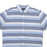 TOMMY HILFIGER Mens Shirt Grey Striped XL
