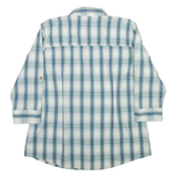 CARHARTT Womens Shirt Blue Check Long Sleeve M