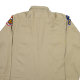 DICKIES Royal Rangers Mens Plain Shirt Brown Long Sleeve M