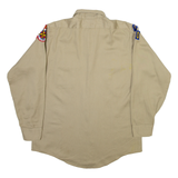 DICKIES Royal Rangers Mens Plain Shirt Brown Long Sleeve M